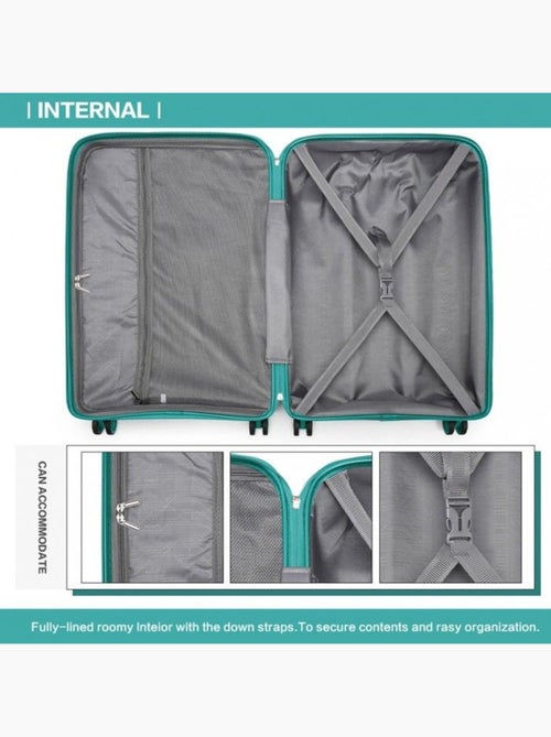 Valise cabine - 65x44x27 cm abs 4 roulettes serrure tsa - kono - Kiabi Valise cabine - 65x44x27 cm abs 4 roulettes serrure tsa - kono - Kiabi