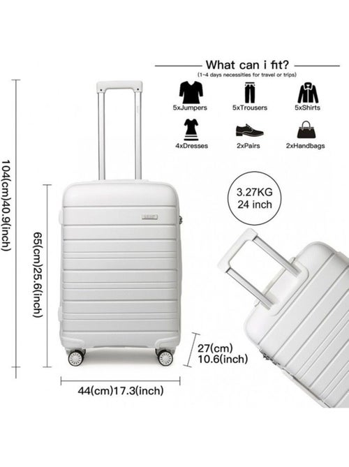 Valise cabine - 65x44x27 cm, rigide abs, 4 roues 360°, serrure tsa - kono - Kiabi Valise cabine - 65x44x27 cm, rigide abs, 4 roues 360°, serrure tsa - kono - Kiabi