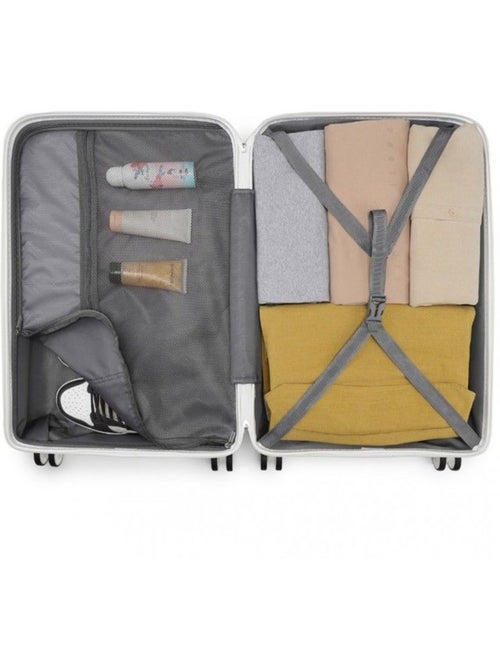 Valise cabine - 65x44x27 cm, rigide abs, 4 roues 360°, serrure tsa - kono - Kiabi Valise cabine - 65x44x27 cm, rigide abs, 4 roues 360°, serrure tsa - kono - Kiabi