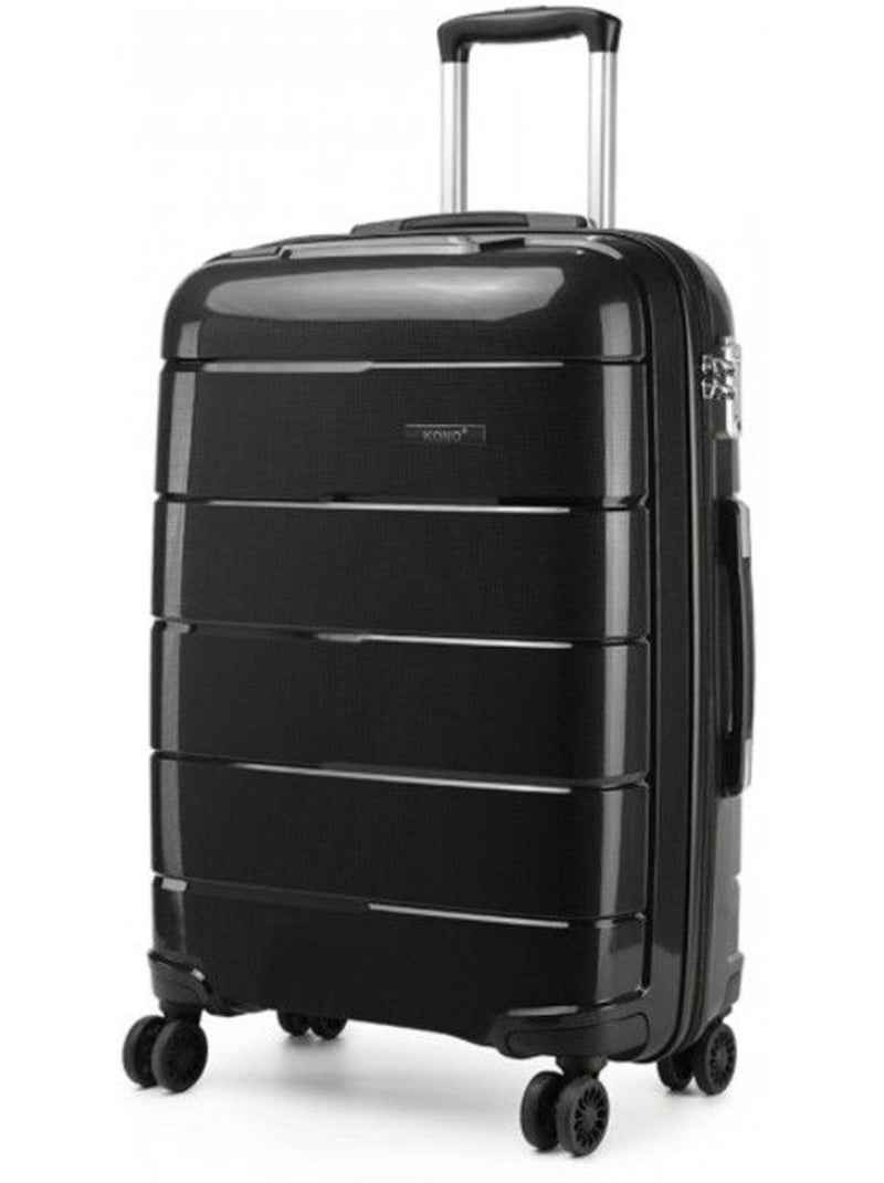 Valise cabine - 65x46x27 cm, rigide polypropylène (pp), 4 roues 360°, serrure tsa - kono Noir - Kiabi