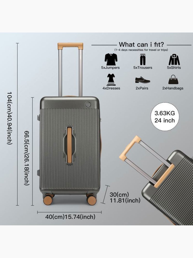 Valise cabine - 66.5x40x30 cm abs+pc serrure tsa - kono Gris - Kiabi