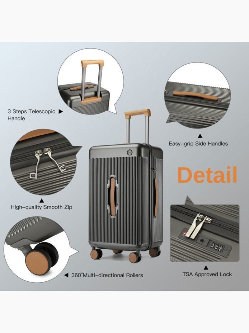 Valise cabine - 66.5x40x30 cm abs+pc serrure tsa - kono Gris - Kiabi