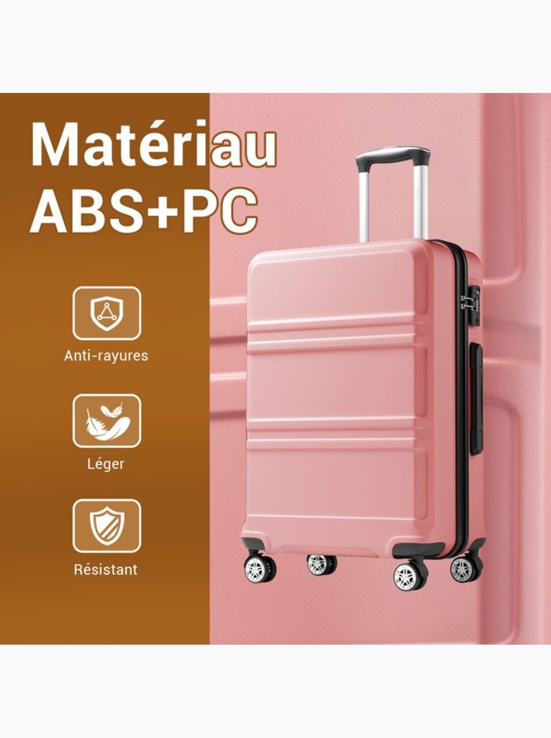 Valise cabine - 66x44x25.5 cm abs+pc serrure tsa - kono Blanc - Kiabi