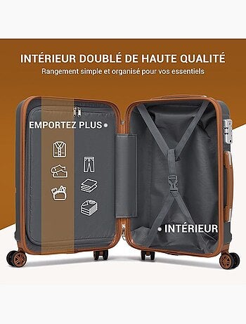 Valise cabine - 66x44x25.5 cm abs+pc serrure tsa - kono