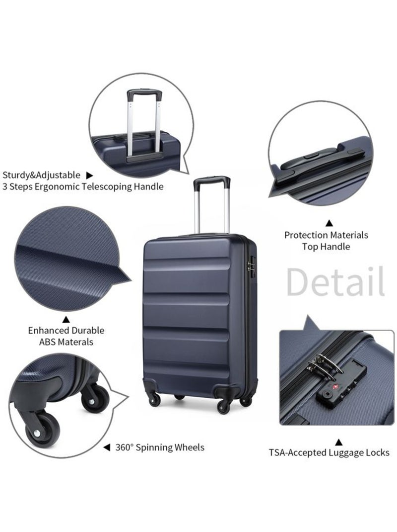 Valise cabine - 66x45x26 cm abs 63 l tsa - kono Bleu - Kiabi
