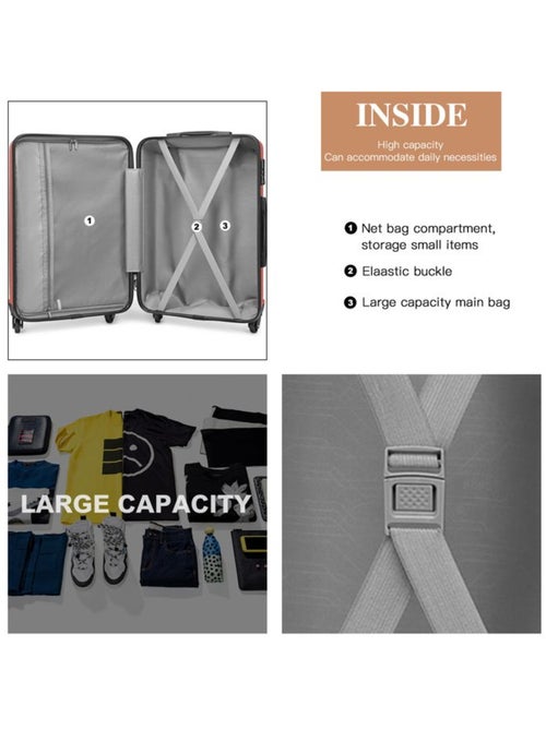 Valise cabine - 66x45x26 cm abs 63 l tsa - kono - Kiabi Valise cabine - 66x45x26 cm abs 63 l tsa - kono - Kiabi