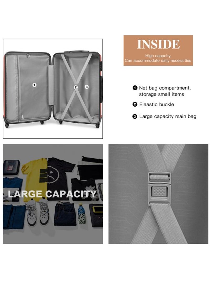 Valise cabine - 66x45x26 cm abs 63 l tsa - kono Rose - Kiabi