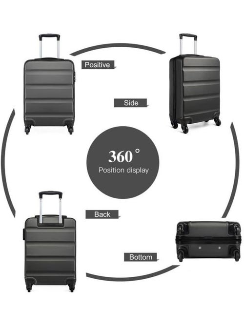 Valise cabine - 66x45x26 cm abs+pc 4 roulettes - kono - Kiabi Valise cabine - 66x45x26 cm abs+pc 4 roulettes - kono - Kiabi