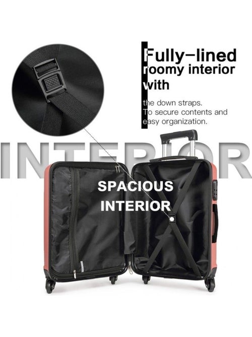 Valise cabine - 66x45x26 cm abs+pc 4 roulettes - kono - Kiabi Valise cabine - 66x45x26 cm abs+pc 4 roulettes - kono - Kiabi