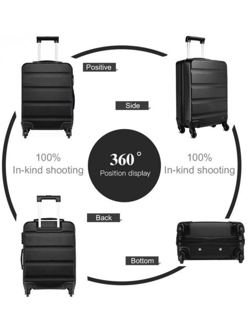 Valise cabine - 66x45x26 cm, rigide abs + pc, 4 roues, serrure à code - kono - Kiabi Valise cabine - 66x45x26 cm, rigide abs + pc, 4 roues, serrure à code - kono - Kiabi