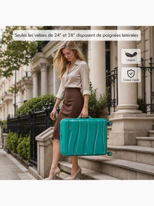 Valise cabine - 66x46x26 cm polypropylène 4 roulettes serrure tsa - kono - Kiabi Valise cabine - 66x46x26 cm polypropylène 4 roulettes serrure tsa - kono - Kiabi