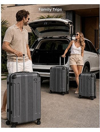 Valise cabine - 67x44.5x26 cm abs+pc 4 roulettes - kono