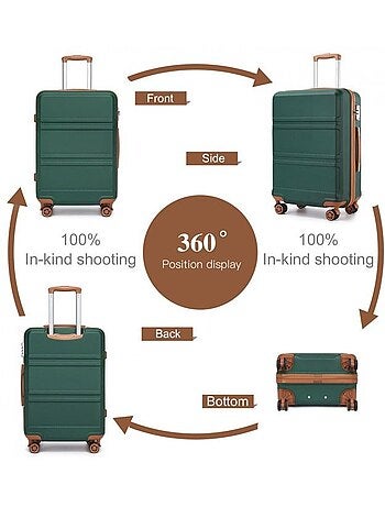 Valise cabine - 75x30x48 cm abs 100 l tsa - kono