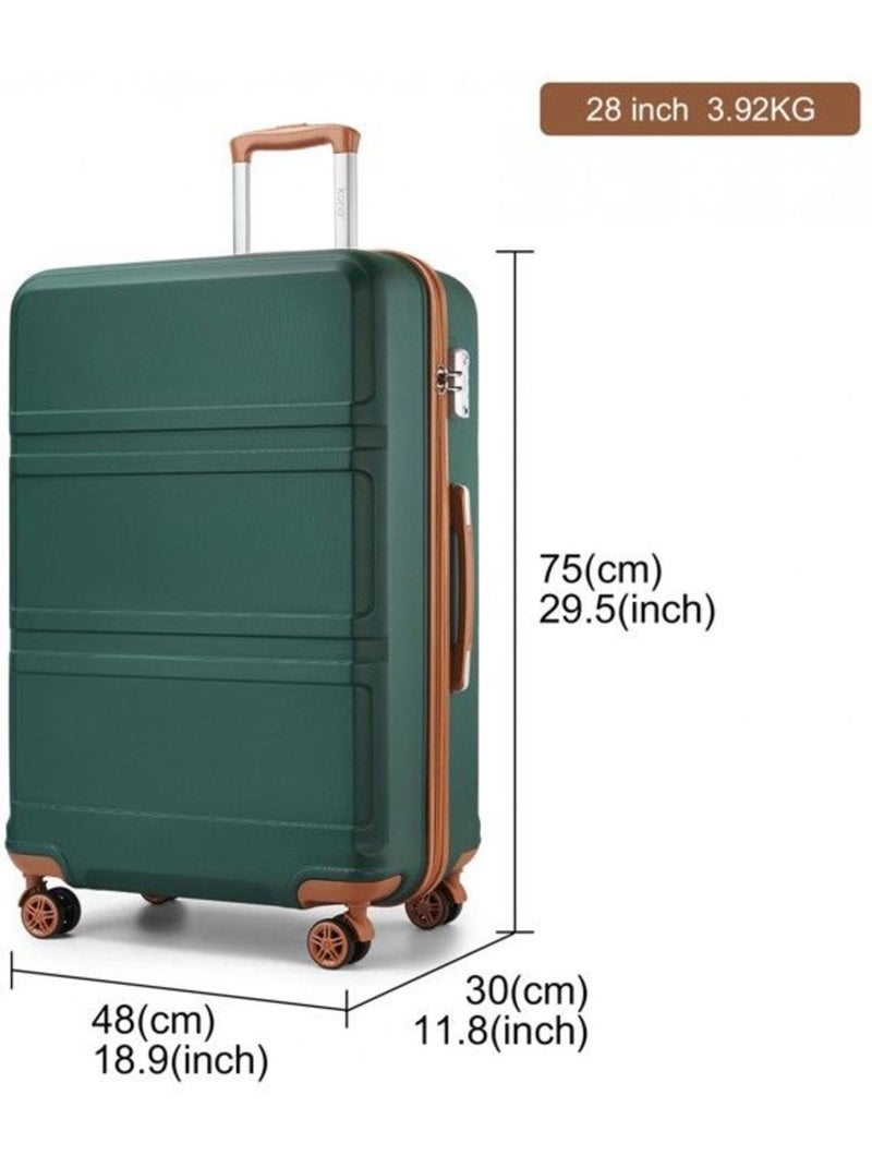 Valise cabine - 75x30x48 cm abs 100 l tsa - kono Vert - Kiabi