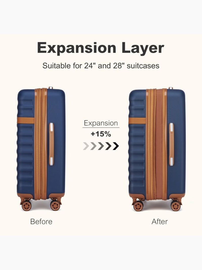 Valise cabine - 75x47x29.5 cm, rigide abs, 4 roues 360°, serrure tsa - kono Bleu - Kiabi