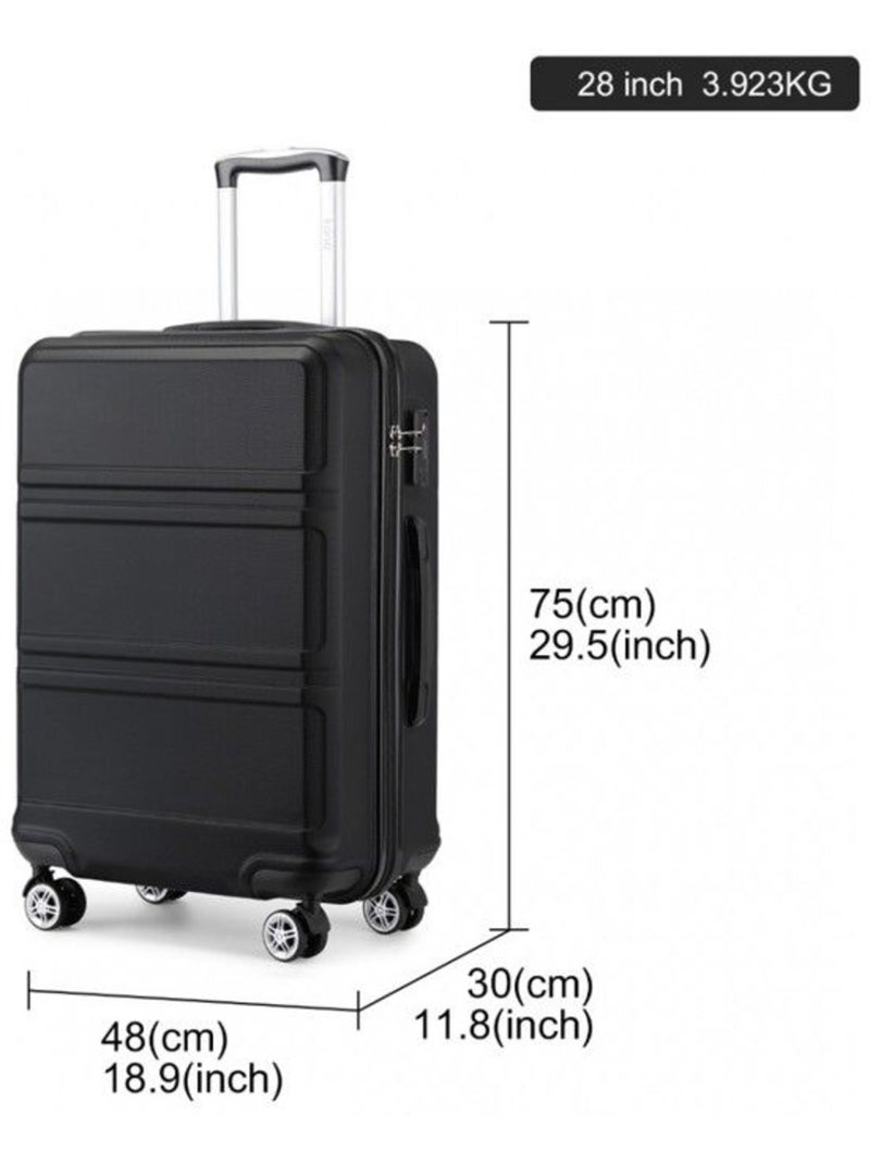 Valise cabine - 75x48x30 cm abs 100 l tsa - kono Noir - Kiabi