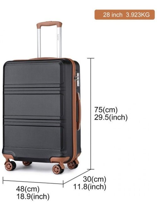 Valise cabine - 75x48x30 cm abs 4 roulettes serrure tsa - kono - Kiabi Valise cabine - 75x48x30 cm abs 4 roulettes serrure tsa - kono - Kiabi