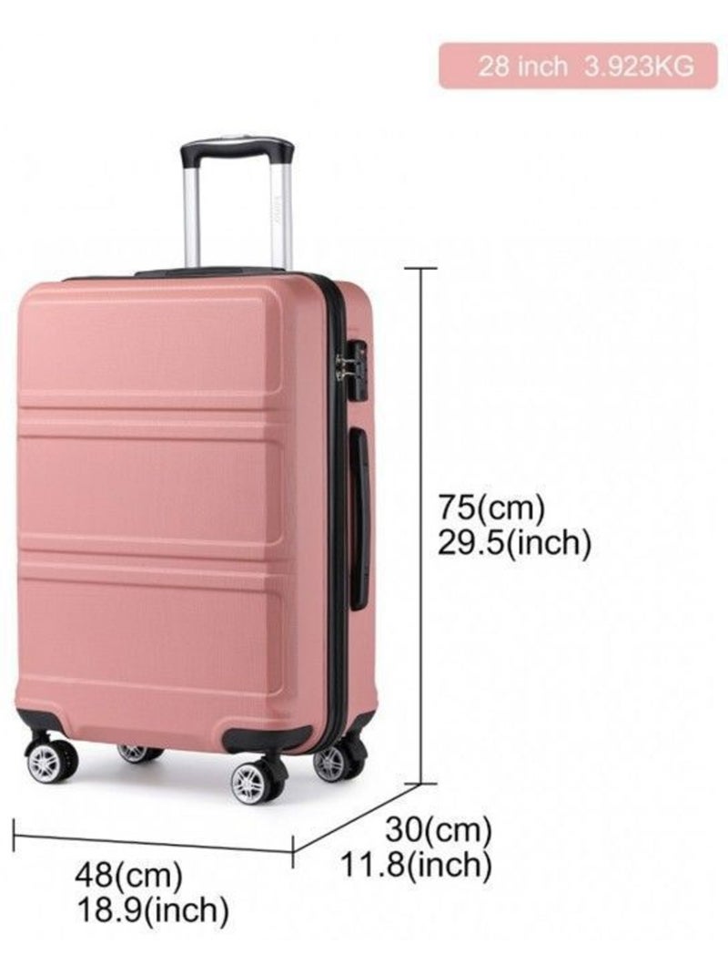 Valise cabine - 75x48x30 cm abs 4 roulettes serrure tsa - kono Rose - Kiabi