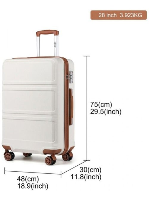 Valise cabine - 75x48x30 cm, rigide abs, 4 roues 360°, serrure tsa - kono - Kiabi Valise cabine - 75x48x30 cm, rigide abs, 4 roues 360°, serrure tsa - kono - Kiabi