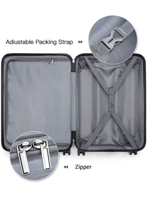 Valise cabine - 75x48x30 cm, rigide abs, 4 roues 360°, serrure tsa - kono - Kiabi Valise cabine - 75x48x30 cm, rigide abs, 4 roues 360°, serrure tsa - kono - Kiabi