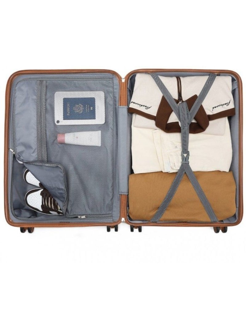 Valise cabine - 76x49x30 cm abs 4 roulettes serrure tsa - kono Gris - Kiabi