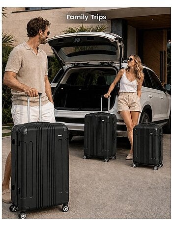 Valise cabine - 76x50x30 cm abs+pc 4 roulettes - kono