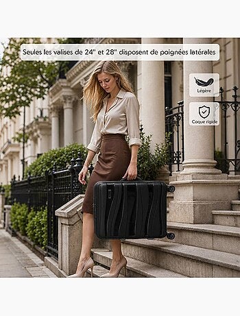 Valise cabine - 76x50x31 cm polypropylène 4 roulettes serrure tsa - kono