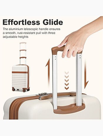 Valise cabine - 86x58.5x34 cm, rigide abs + pc, 4 roues 360°, serrure tsa - kono