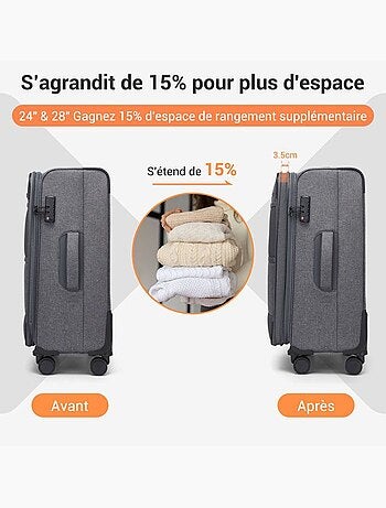 Valise cabine - rigide, 4 roulettes, serrure tsa - british traveller