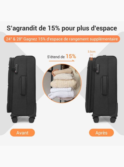Valise cabine - rigide, 4 roulettes, serrure tsa - british traveller - Kiabi Valise cabine - rigide, 4 roulettes, serrure tsa - british traveller - Kiabi
