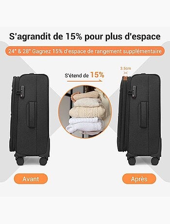 Valise cabine - rigide, 4 roulettes, serrure tsa - british traveller