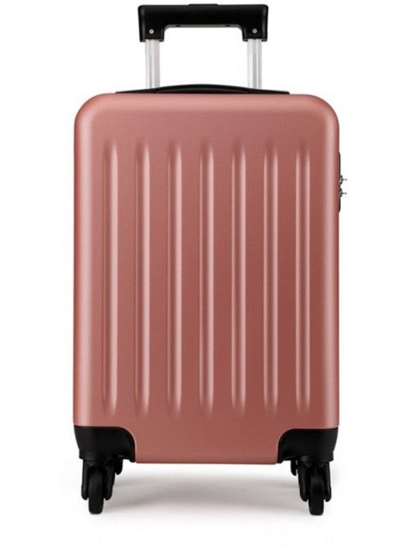 Valise cabine - rigide abs, 4 roues 360°, serrure tsa - kono Rose - Kiabi