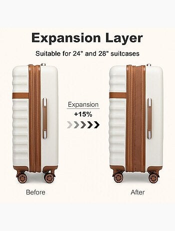 Valise cabine - rigide, abs, légère, 4 roulettes, serrure tsa - kono