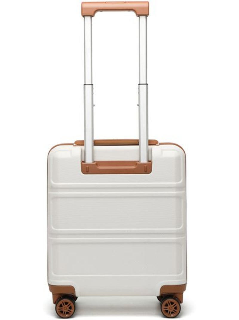 Valise cabine - rigide, abs, légère, 4 roulettes, serrure tsa - kono Blanc - Kiabi