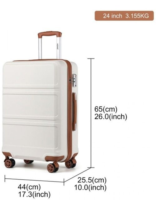 Valise cabine - rigide, abs, légère, 4 roulettes, serrure tsa - kono - Kiabi Valise cabine - rigide, abs, légère, 4 roulettes, serrure tsa - kono - Kiabi