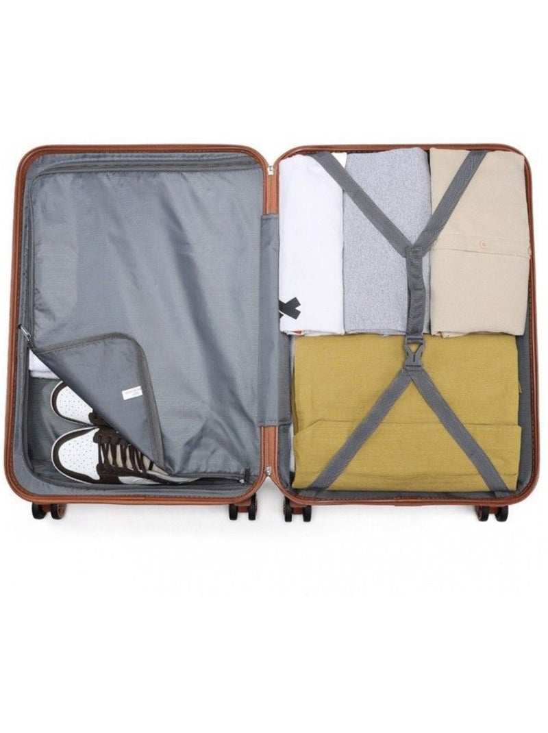 Valise cabine - rigide, abs, légère, 4 roulettes, serrure tsa - kono Blanc - Kiabi