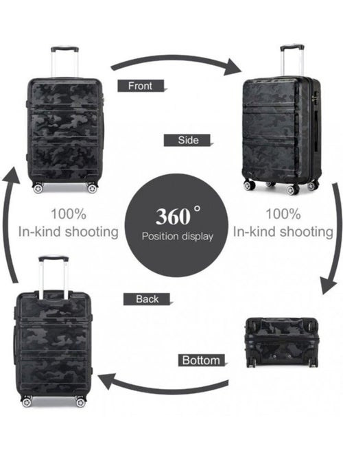 Valise cabine - rigide, abs, légère, 4 roulettes, serrure tsa - kono - Kiabi Valise cabine - rigide, abs, légère, 4 roulettes, serrure tsa - kono - Kiabi