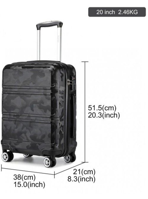 Valise cabine - rigide, abs, légère, 4 roulettes, serrure tsa - kono - Kiabi Valise cabine - rigide, abs, légère, 4 roulettes, serrure tsa - kono - Kiabi