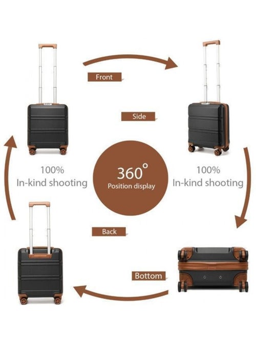 Valise cabine - rigide, abs, légère, 4 roulettes, serrure tsa - kono - Kiabi