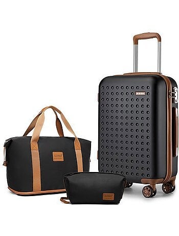 Valise cabine - rigide, abs, légère, 4 roulettes, serrure tsa - kono