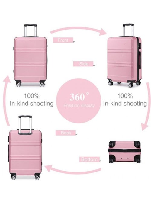 Valise cabine - rigide, abs, légère, 4 roulettes, serrure tsa - kono - Kiabi Valise cabine - rigide, abs, légère, 4 roulettes, serrure tsa - kono - Kiabi