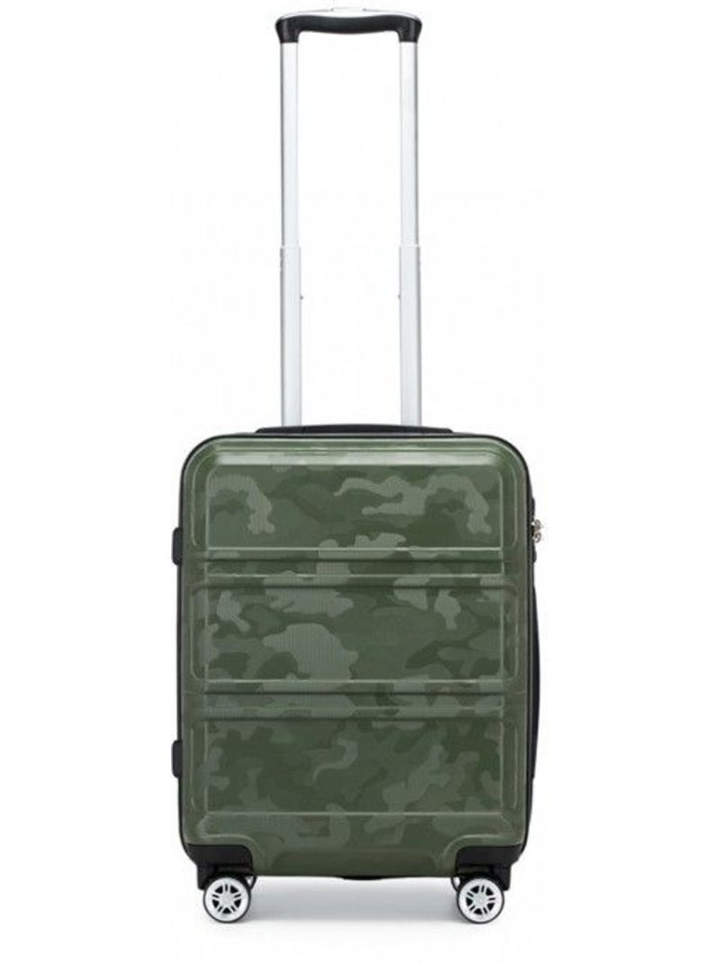 Valise cabine - rigide, abs, légère, 4 roulettes, serrure tsa - kono Vert - Kiabi