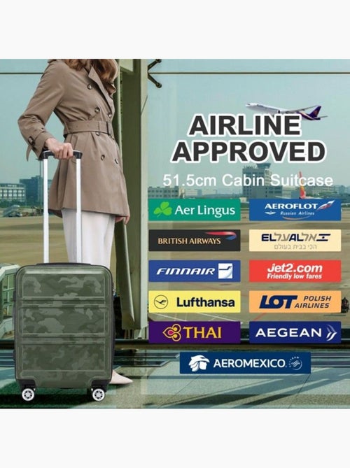 Valise cabine - rigide, abs, légère, 4 roulettes, serrure tsa - kono - Kiabi Valise cabine - rigide, abs, légère, 4 roulettes, serrure tsa - kono - Kiabi