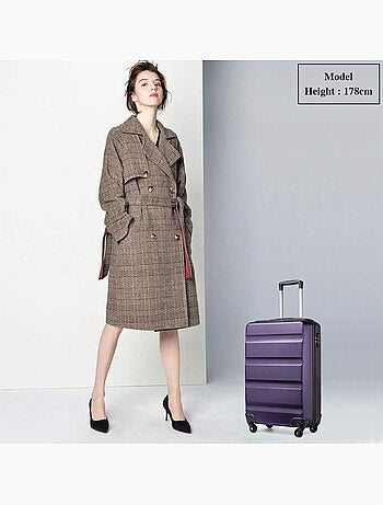 Valise cabine - rigide, abs, légère, 4 roulettes, serrure tsa - kono