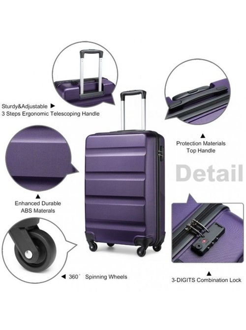 Valise cabine - rigide, abs, légère, 4 roulettes, serrure tsa - kono - Kiabi Valise cabine - rigide, abs, légère, 4 roulettes, serrure tsa - kono - Kiabi