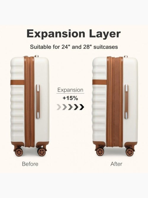 Valise cabine - rigide, abs + polycarbonate, légère, 4 roulettes - kono - Kiabi Valise cabine - rigide, abs + polycarbonate, légère, 4 roulettes - kono - Kiabi