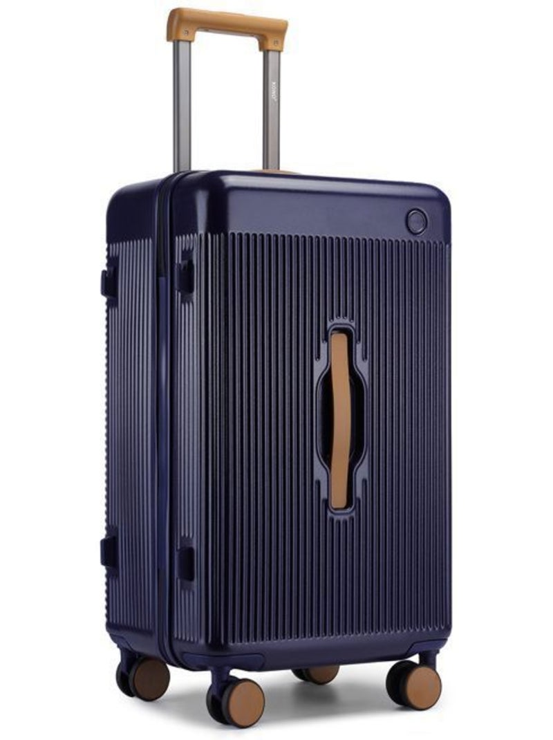 Valise cabine - rigide, abs + polycarbonate, légère, 4 roulettes - kono Bleu - Kiabi