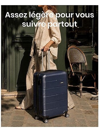 Valise cabine - rigide, polycarbonate, légère, 4 roulettes - kono