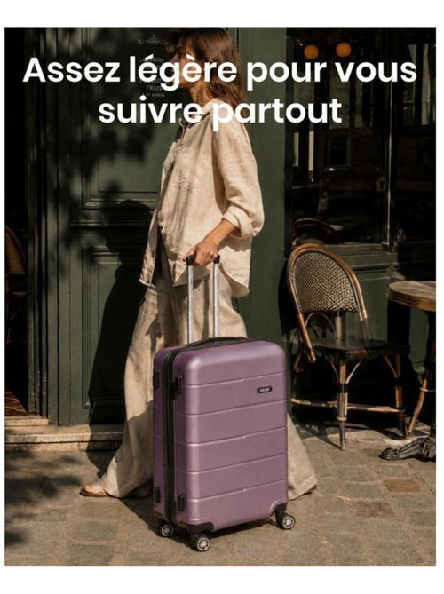 Valise cabine - rigide, polycarbonate, légère, 4 roulettes - kono - Kiabi Valise cabine - rigide, polycarbonate, légère, 4 roulettes - kono - Kiabi
