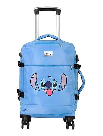 Valise Cabine 4 Roues - Disney Lilo et Stitch Face - Bleu - Taille Unique
